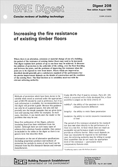 Increasing the fire resistance of existing timber floors <B>(Scanned copy)</B>