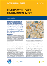 Cements with lower environmental impact <B>DOWNLOADABLE VERSION</B>