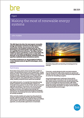 Making the most of renewable energy systems (DG 531)