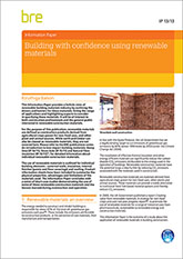 Building with confidence using renewable materials (IP 13/13) DOWNLOADABLE VERSION