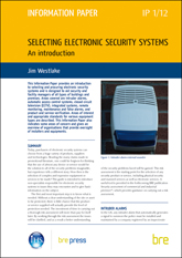 Selecting electronic security systems: An introduction<BR>(IP 1/12) <b>DOWNLOAD</b>