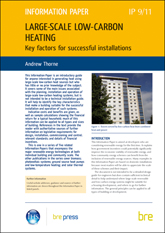 Large-scale low-carbon heating: Key factors for successful installations (IP 9/11)