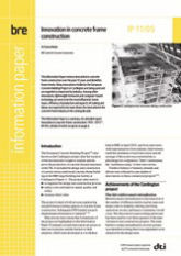 Innovation in concrete frame construction  <B> (Downloadable version)</B>