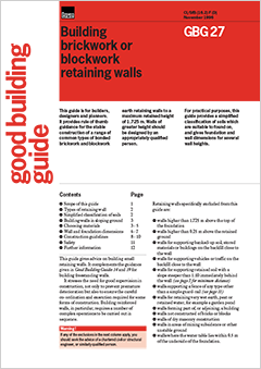 Building brickwork or blockwork retaining walls<br><b>PDF DOWNLOAD</b>