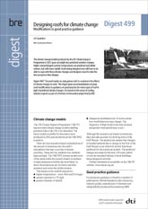 Designing roofs for climate change: modifications to good practice guidance (DG 499)
