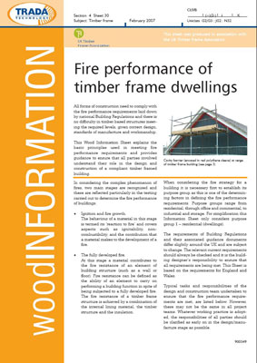 Fire performance of timber frame dwellings