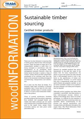 Sustainable timber sourcing