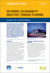 Delivering sustainability objectives through planning. <B>(Downloadable version)</B>