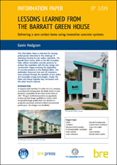 Lessons learned from the Barratt Green House: Delivering a zero carbon home using innovative concrete systems<br><b>DOWNLOAD</b>