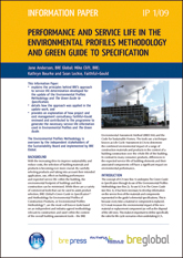 Performance and service life in the Environmental Profiles Methodology and Green Guide to Specification<br><b>PDF Download</b>