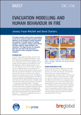 Evacuation modelling and human behaviour in fire<br>(DG 516) <b>(DOWNLOAD)</b>