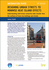Designing urban streets to minimise heat island effects: Understanding wind-driven convective heat transfer from the surfaces of inner-city buildings and streets  <br><b>Downloadable version</b>