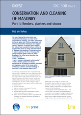 Conservation and cleaning of masonry - Part 3: Renders, plasters and stucco <b> Downloadable Version </b>