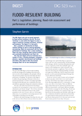 Flood-resilient building: Part 1 - Legislation, planning, flood risk assessment and performance of buildings<BR>(DG 523 part 1) <b>DOWNLOAD</b>