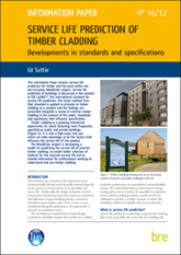 Service life prediction for timber cladding: Developments in standards and specifications <b> Downloadable Version </b>