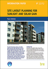 Site layout planning for sunlight and solar gain<BR>(IP 22/12) <B>DOWNLOAD</B>
