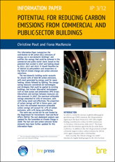 Potential for reducing carbon emissions from commercial and public-sector buildings <b> Downloadable Version </b>