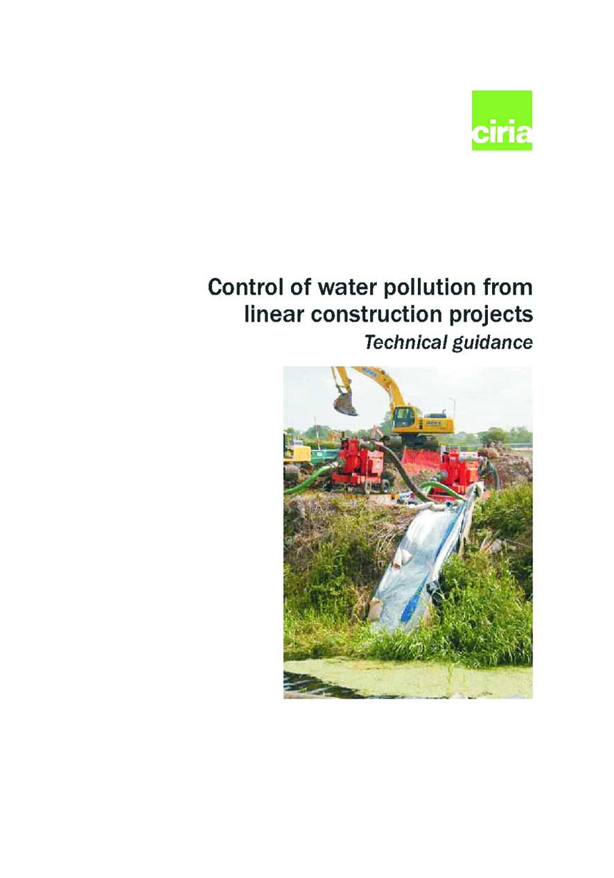 Control of water pollution from linear construction projects. Technical guidance 
