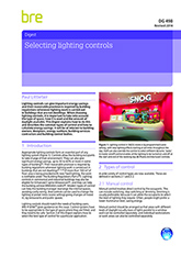 Selecting lighting controls (DG 498 2014) Downloadable version